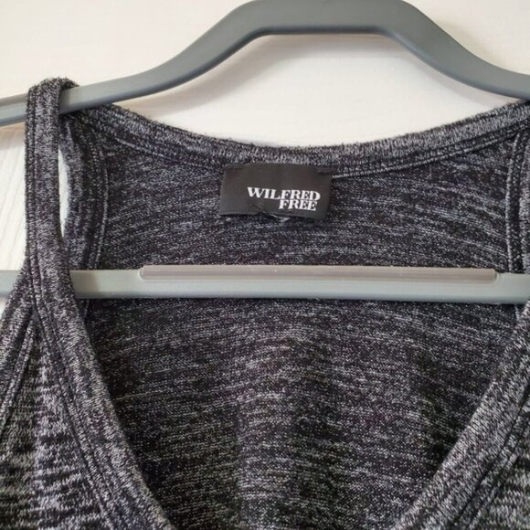 Aritzia Wilfred Free Heathered Open Cut Out Back Stretch Midi Dress XS - Picture 6 of 7